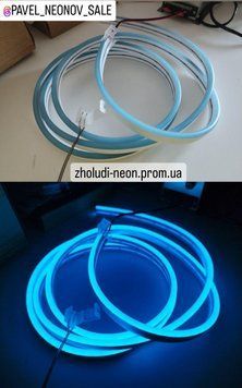 Світлодіодний неон FLEX ( Неон Флекс, FlexNeon). 120"-2835 12V &mdash;Синій.!) БЛАКИТНИЙ 6Х12ММ РІЗУ 1СМ фото