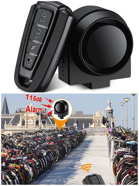 Электронный велосипедный звонок-сигнализация A2 с пультом ДУ и USB, громкий противоугонный клаксон 115 дБ GORN-A2 фото