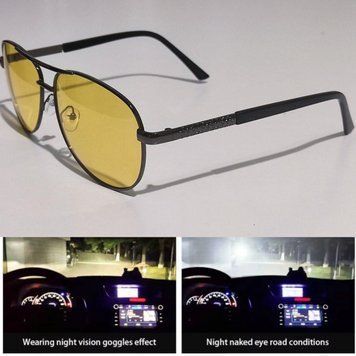 Водійські окуляри "АВІАТОРИ SHADES" сонцезахисні для нічного водіння UV400 Поляризовані. Унісекс glasses009 АНТИБЛІКОВІ фото