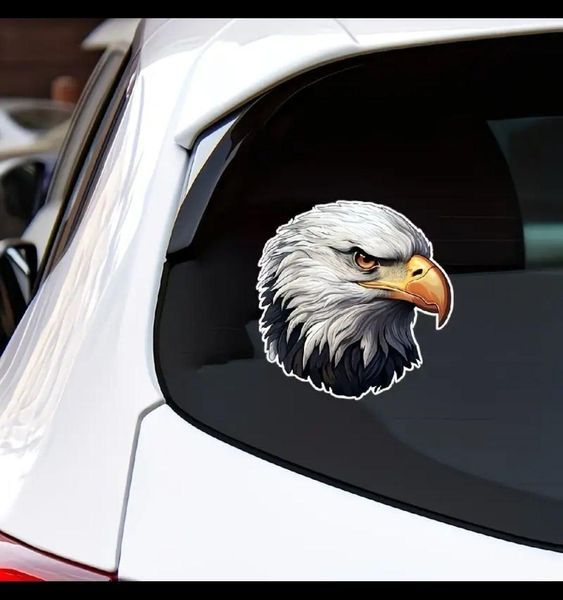 Універсальний наклейка "ОРЕЛ" на МОТОЦИКЛ та ШОЛОМ. Наклейка "EAGLE" . Розміри: 15 х 14.8 см Т7.0196М1 фото