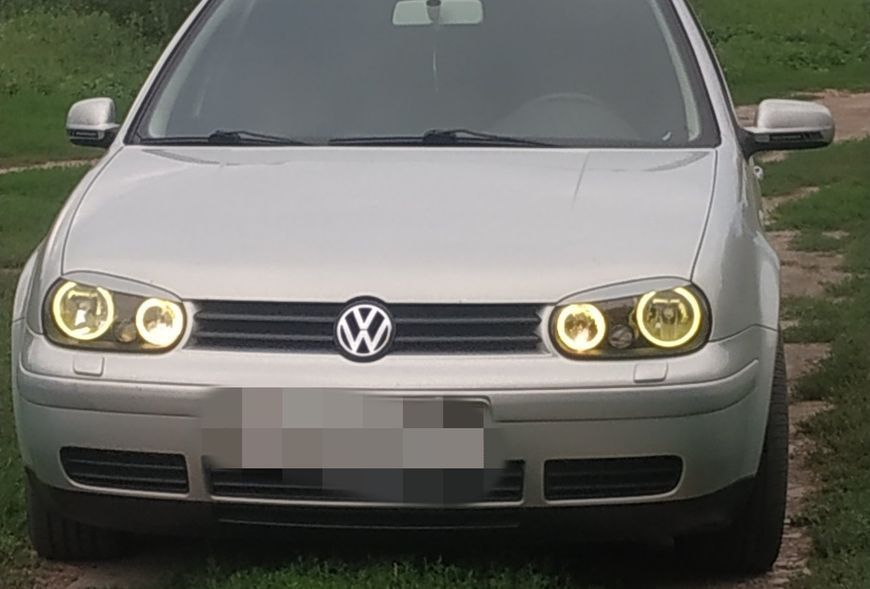Яркие Ангельские глаза CCFL на WV Golf MKIV, Golf 4 желтые 2м ГНУЧКОГОНЕОНУ_конетори фото