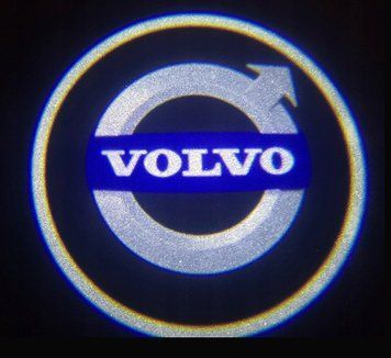 Подсветка двери лого&mdash;Volvo. Врізне лого дверей фото