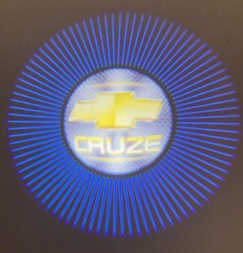 Лого на батарейках Chevrolet CRUZ. Бездротове лого дверцята-Шевроле Круз. Lazer door logo. CRUZt&mdash;безпровідне лого фото