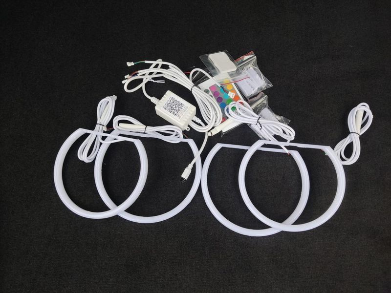 Ангельские глазки на БМВ. Cotton RGB Bluetooth Angel eyes BMW E46 BMW E46 Bluetooth RGB фото