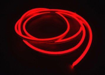 Яркий светодиодный неон 6х12mm 12V&mdash;LED Felex NEON 120д/м. (кратность реза 2.5см). Цвет &mdash;красный. ЧЕРВОНИЙ різу 2,5см фото
