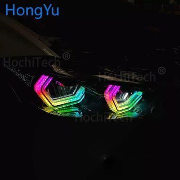 Багатоколірні ангельські оченята Iconic Crystal Angel Eyes RGB BMW F01 F002 F04 F10 F11 F30 F31 F31 F34 і тд БАГАТОКОЛІРНІ фото