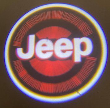 Логод на батарейках JEEP. Бездротове лого дверцята-Джип. Lazer door logo. JEEP&mdash;безпровідне фото
