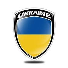 Наклейка прапор України у формі щита з надписом UKRAINE. Розмір 56мм х 70мм. Т7.02633М10 фото