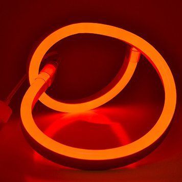 Led FLEX Neon светодиодный гибкий неон 8х16мм.(Без точек!) 2835\120 IP68. 220V. Цвет ОРАНДЖЕВЫЙ. 3147826942 фото