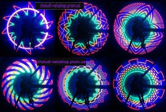 Світлодіодна підсвітка коліс 32 Led на спиці "RGB" 2 фото