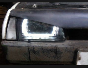 Ангельські очі на LADA 2108,2109, 2199,2115 з холодного неону. 12 кольорів у наявності. (НЕ ФАРИ). 1м гнучкого неону фото