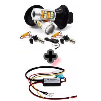 АКЦІЯ!! ДХО у повороти 2 в 1. 50 W + Блок керування ДХО (реле LED DRL) 3147828730 фото
