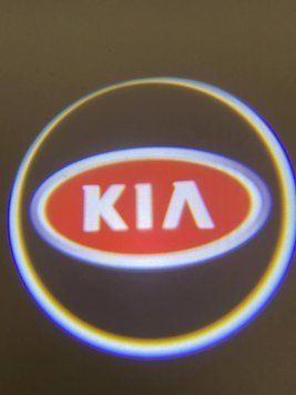 Логод на батарейках Кіа-червона. Бездротове лого дверцята &mdash; KIA. Lazer door logo. KIA REDr&mdash;безпровідне лого фото