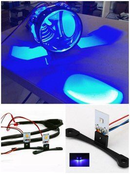 Светодиодная подсветка для линз devil eyes Глазки дьявола. Синий. СИНІ фото