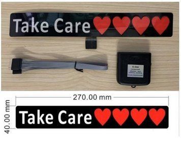 Автомобільний музичний еквалайзер на скло TAKE CARE 270х40 мм, світлодіодна LED наклейка в авто ЕН-01 фото