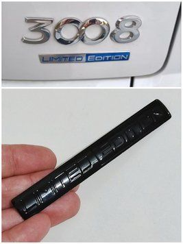 Алюмінієва наклейка,стікер LIMITED EDITION (емблема 3D) для авто, мото, вело. Колір FULL BLACK. Розміри 10,6см х 1.1см. 7Т103М7 фото