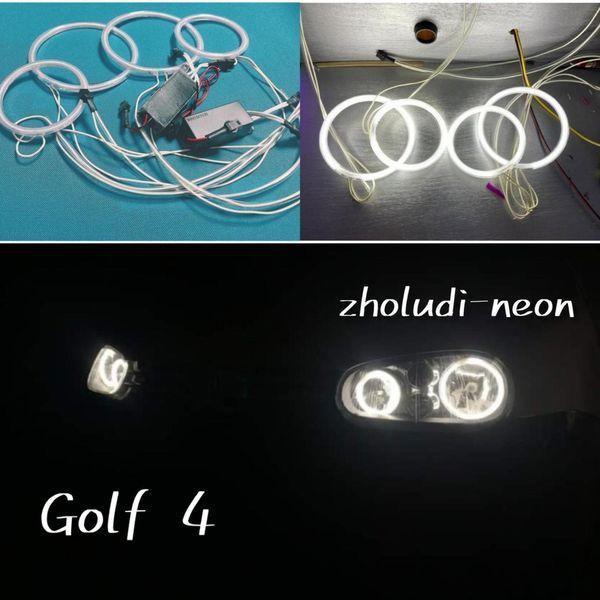 Ангельские глазки CCFL на WV Golf MKIV, Golf 4 белые БІЛІ фото