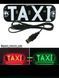 Яскрава світлодіодна табличка TAXI такси з кнопкою та USB 19х6.3 см універсальна авто підсвітка на лобове скло на присосках червон TAXI011-Red-Green-USB фото 1
