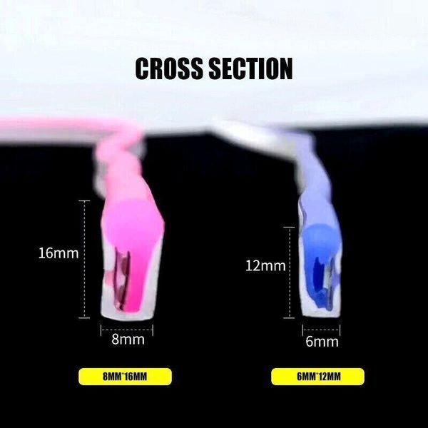 Яркий светодиодный неон 6х12mm 12V&mdash;LED Felex NEON 120д/м. (кратность реза 2.5см). Цвет &mdash;ОРАНЖЕВЫЙ. !ОРНАЖ різу 2,5см фото