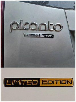 Алюмінієва наклейка,стікер LIMITED EDITION (емблема 3D) для авто, мото, вело. Колір BLACK YELLOW. Розміри 10,6см х 1.1см. 7Т1030М2 фото