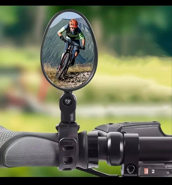 Зеркало на руль мотоцикла овальное выпукле поворотное 360 универсальное для скутера, мопеда. Цена за 1 шт 2VDM-MIRROR-OVAL-002 фото