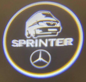 Логод на батарейках Sprinter Merctdes. Бездротове лого дверцята &mdash; Спринт. Lazer door logo. Sprinter&mdash;безпровідне лого фото